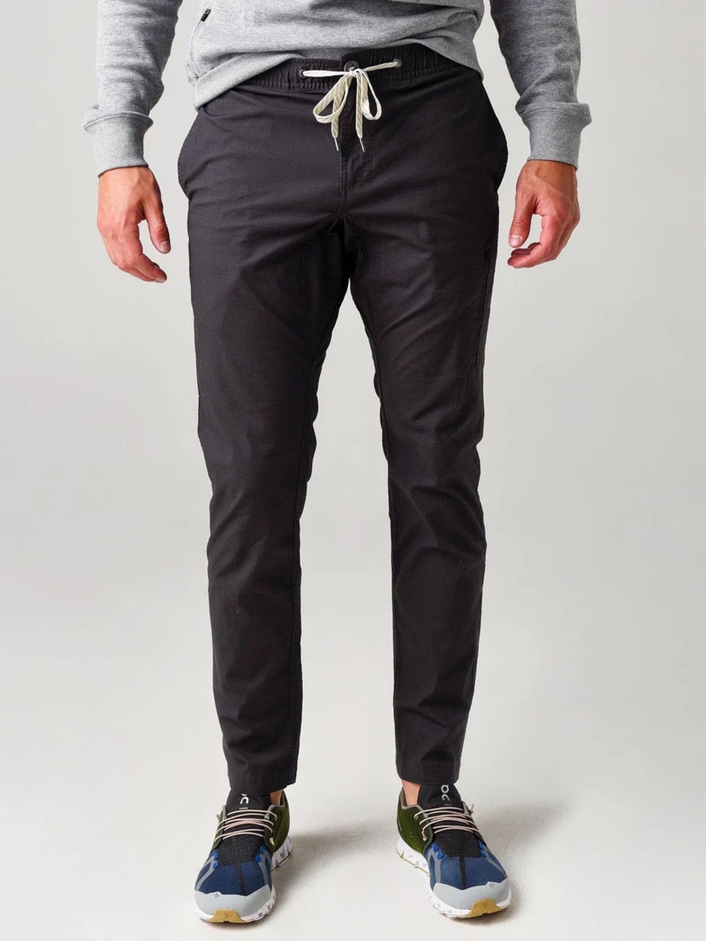 Vuori Men's Black Drawstring cotton Pants